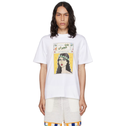 CASABLANCA White 'La Femme' T-Shirt