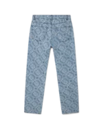 Denim Bleached Monogram Trousers